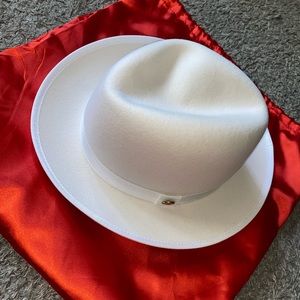 Keith James King Red-Brim Wool Fedora Hat